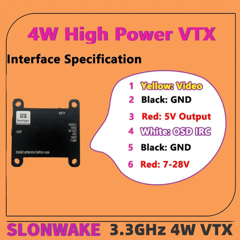 SLONWAKE FPV 3.3G 16CH 4000mW  - Drone Frame reseña y precio