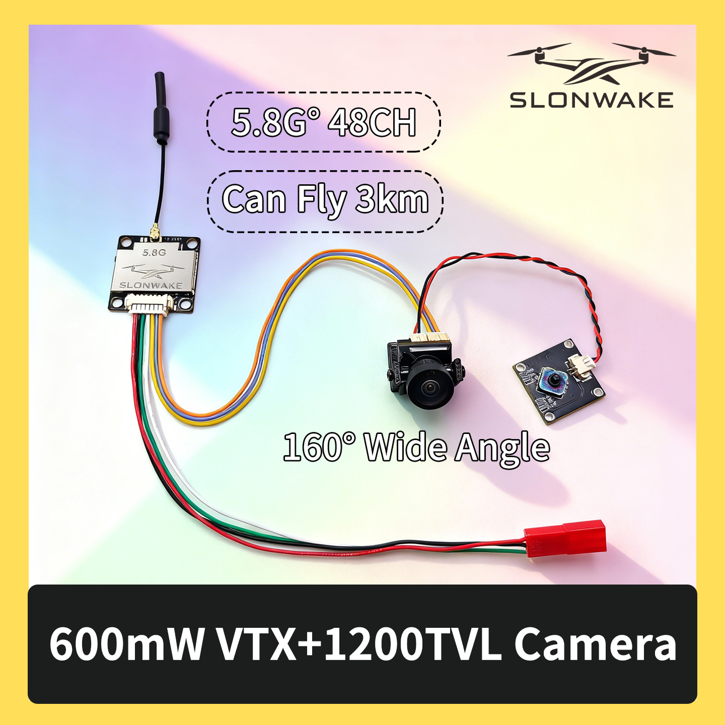 SLONWAKE 5.8G 600mW 7-24V FPV  - Drone Frame reseña y precio