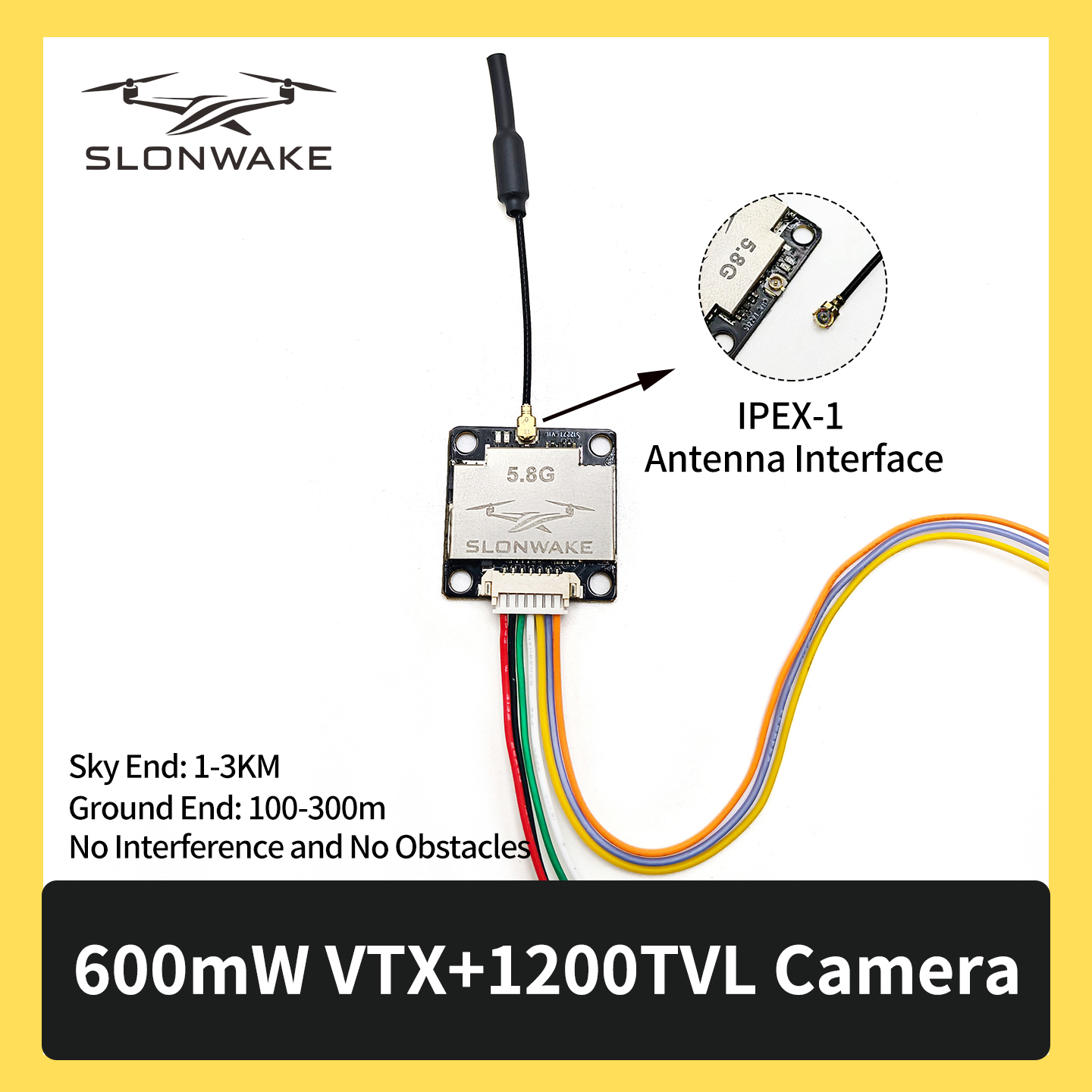 SLONWAKE 5.8G 600mW 7-24V FPV  - Drone Frame reseña y precio