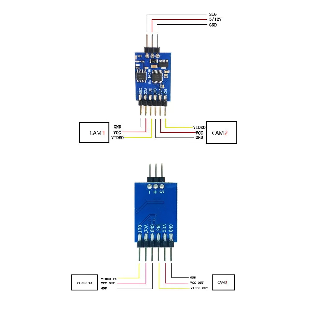 5.8G 3 Channel Video Switcher  - Drone Camera reseña y precio