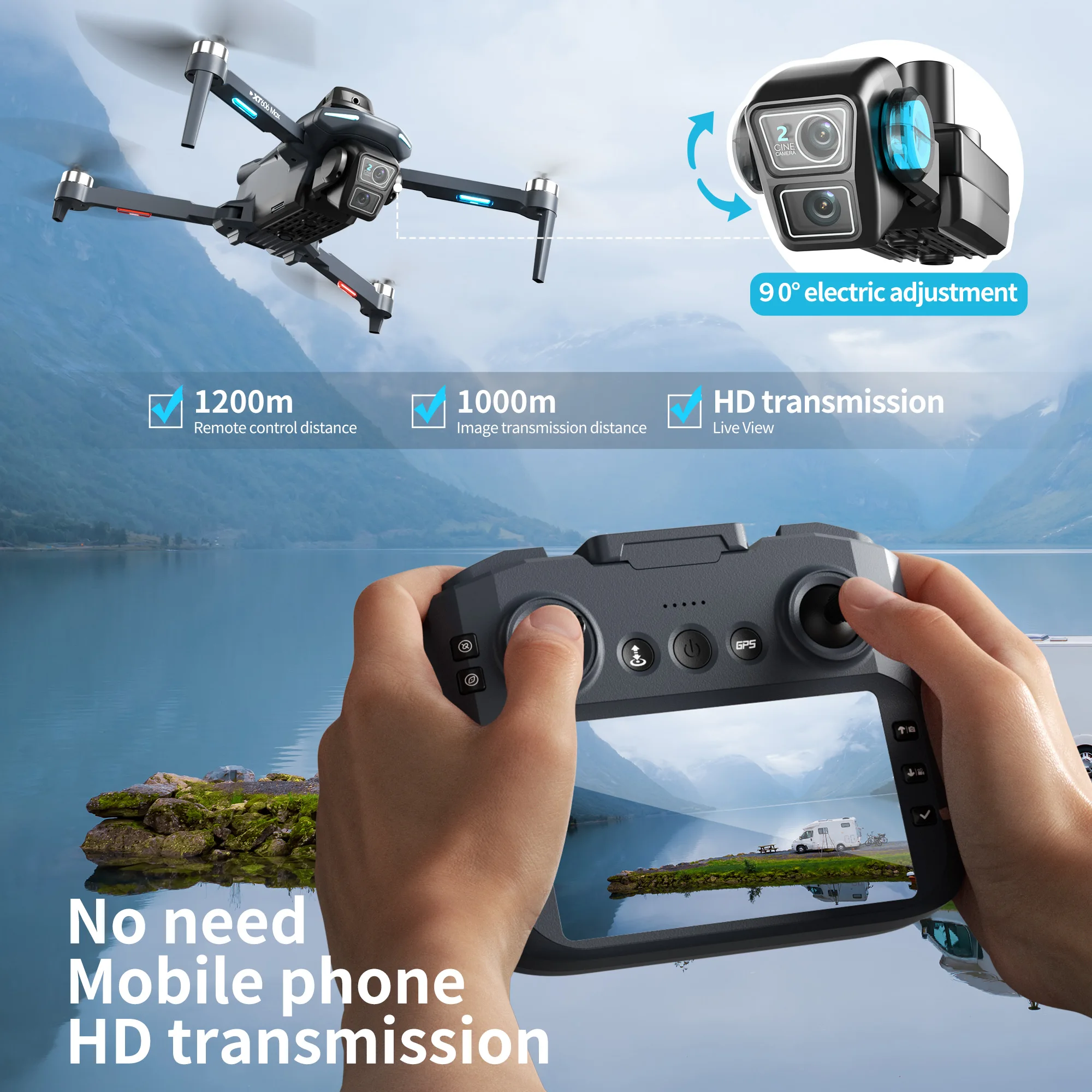 Lenovo XT606 MAX GPS Drone 4k  - Drone Gps Mount reseña y precio