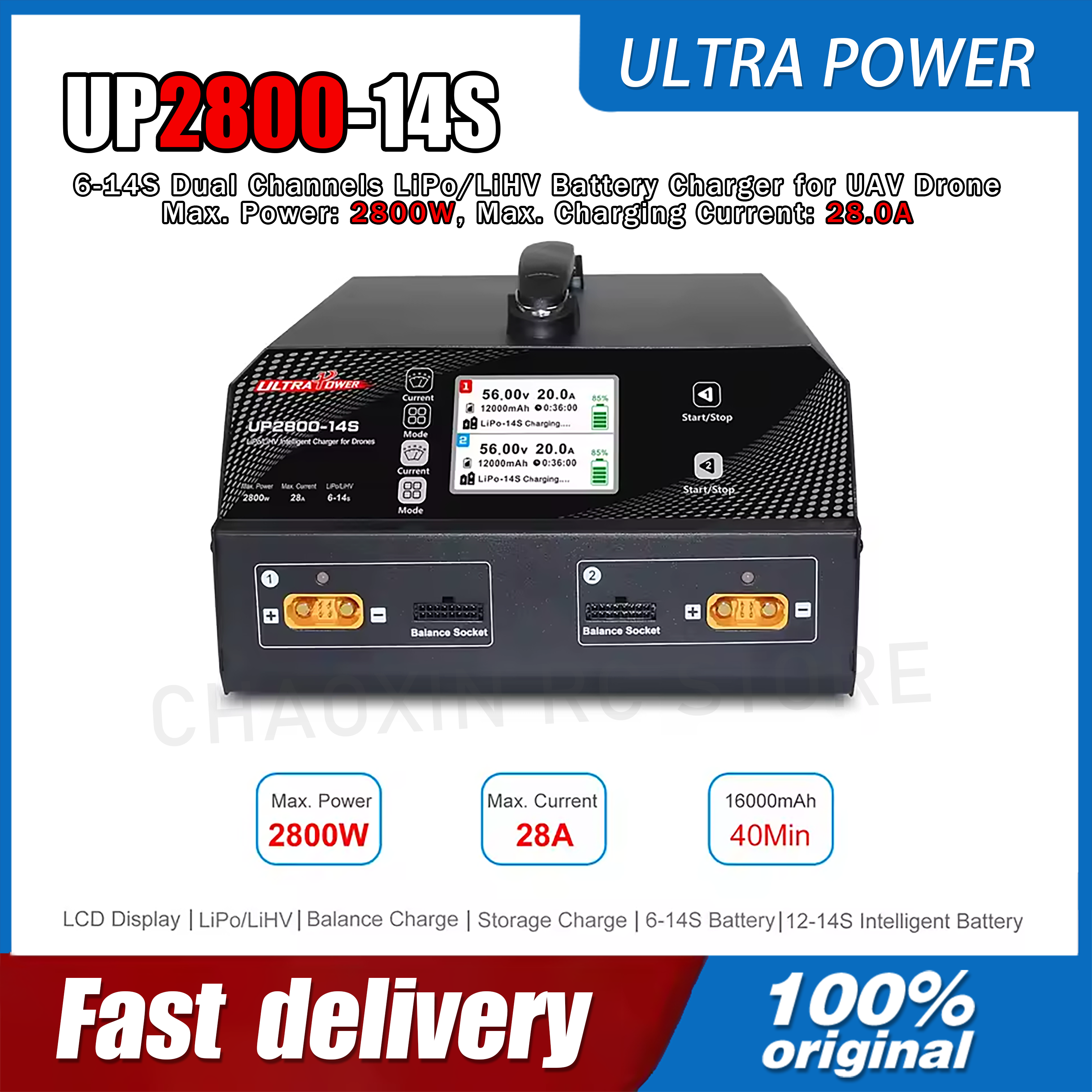 ULTRA POWER UP2800-14S 2X1400W - Drone Charger reseña y precio