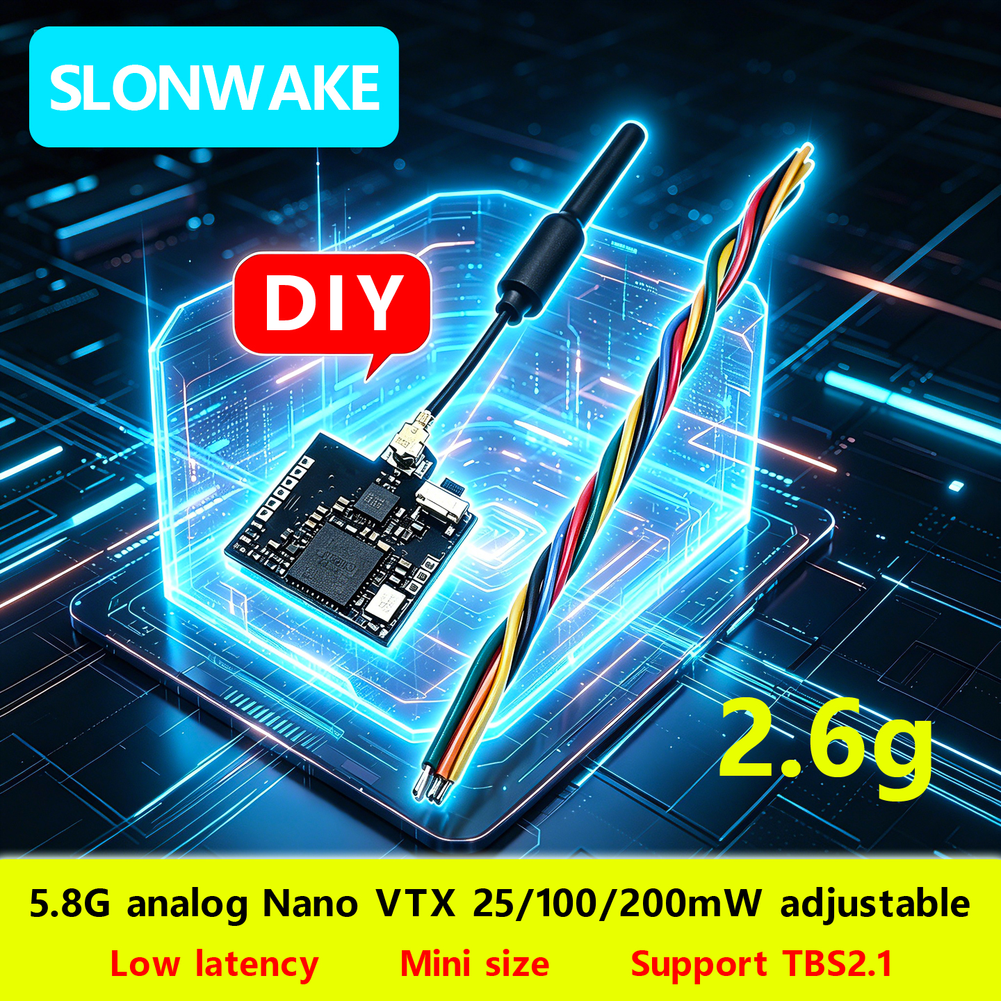 SLONWAKE Nano 5.8G 48CH 200mW  - Drone Frame reseña y precio