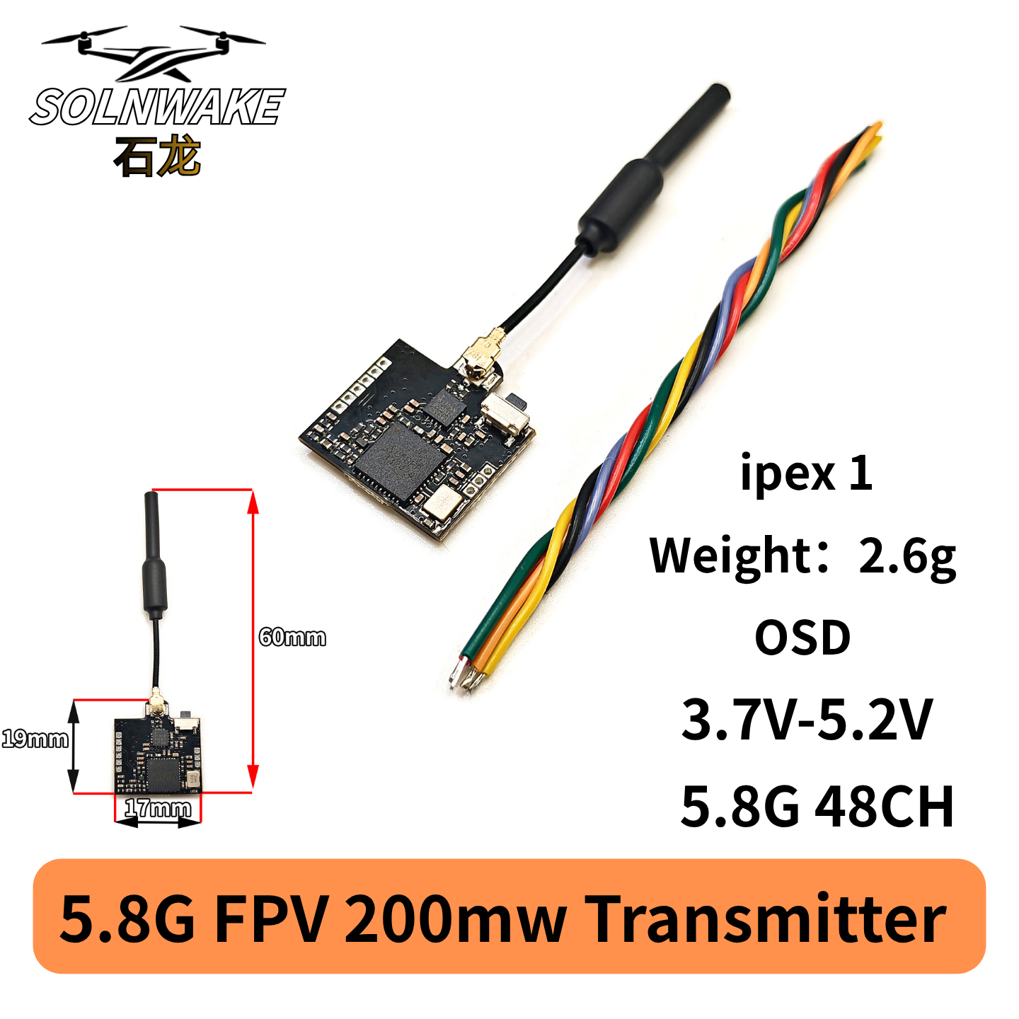 SLONWAKE Nano 5.8G 48CH 200mW  - Drone Frame reseña y precio