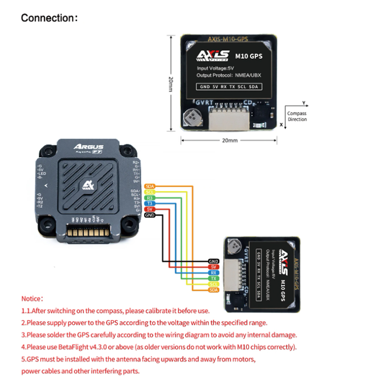 Axisflying M10 GPS Module Buil - Drone Compass reseña y precio